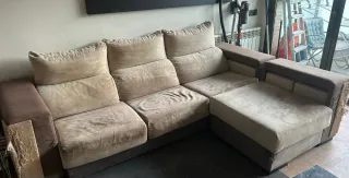 Sofá 3 plazas con chaiselongue