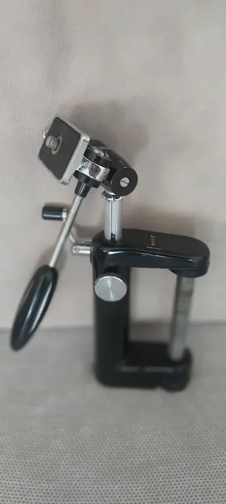 Supporto TriClamp vintage per fotocamera/prismi
