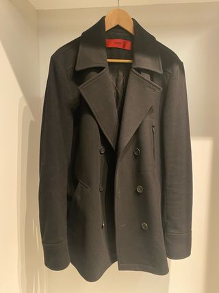 Abrigo Hugo Boss Negro Hombre