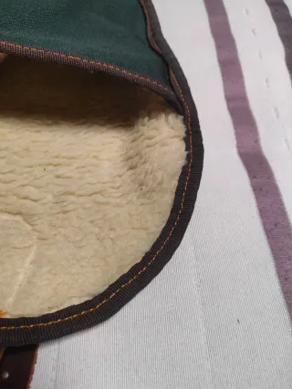 Funda escopeta caza cuero y lona