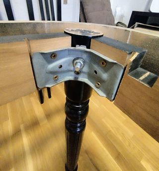 Mesa de salón extensible de madera/lacado negro