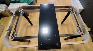 Mesa de salón extensible de madera/lacado negro