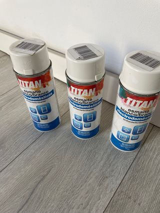 3x Pintura Spray Titan Blanco Electrodomésticos