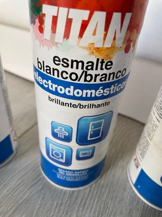 3x Pintura Spray Titan Blanco Electrodomésticos