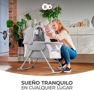 Cuna Kinderkraft Lovi Moisés Bebé Gris