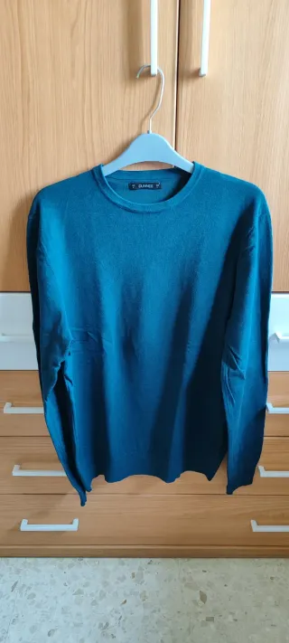Jersey punto fino Dunnes Stores verde azulado L