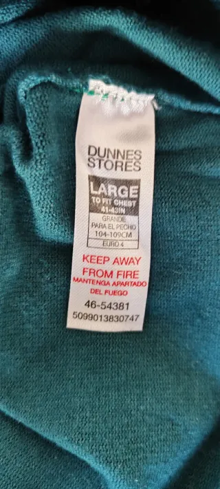 Jersey punto fino Dunnes Stores verde azulado L