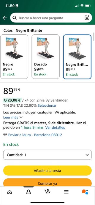 Cinta de Correr caminador