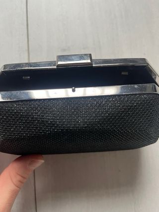 Bolso Clutch Lefties Negro Brillante