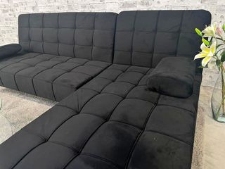 Sofá Cama Negro Terciopelo - envio gratis OFERTA!