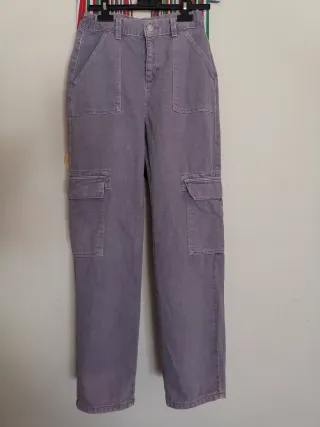 Jeans Cargo Kiabi Viola Bambina 12 Anni