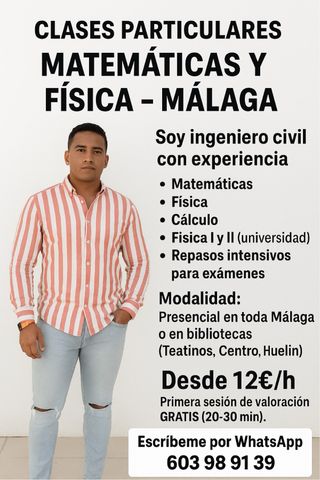 CLASES PARTICULARES Matemáticas y Física