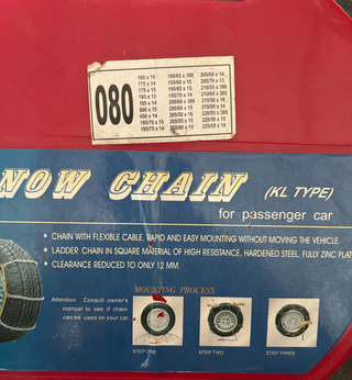 Cadenas Nieve Coche 080