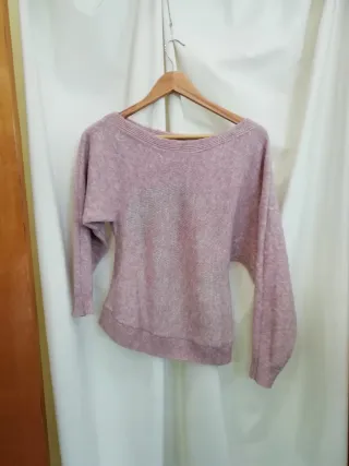 Jersey Bershka asimétrico lila Talla M