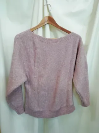 Jersey Bershka asimétrico lila Talla M