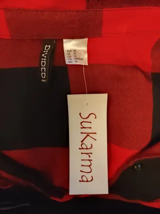 Camisa mujer cuadros H&M sin estrenar T40