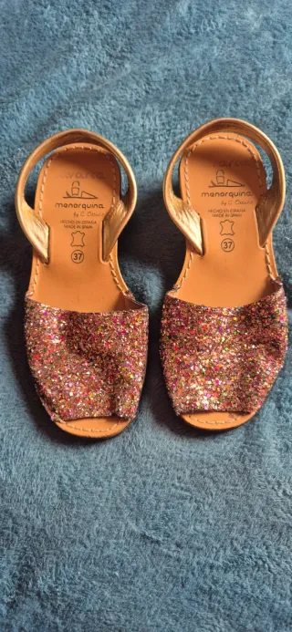 Sandalias Menorquina Glitter Talla 37