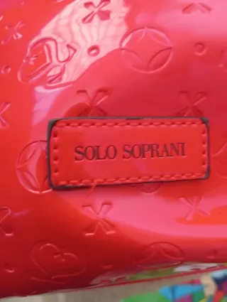 Borsa Solo Soprani vernice rossa