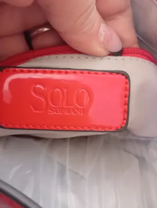Borsa Solo Soprani vernice rossa