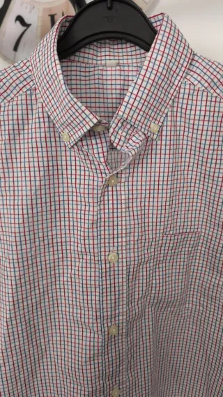 Camisa de cuadros manga corta
