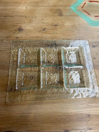 10 Plato cristal hostelería 6 compartimentos