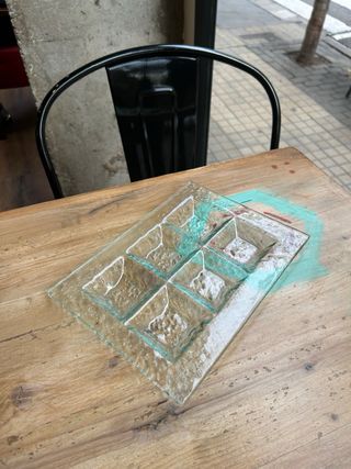 10 Plato cristal hostelería 6 compartimentos