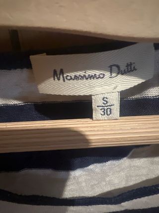 Camiseta Massimo Dutti Rayas Azul/Blanco Talla S