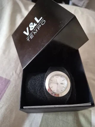 Reloj Vitório & Luquino Mujer Negro/Plata