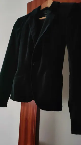 Americana terciopelo azul marino