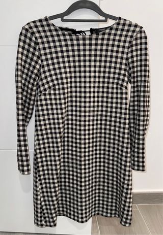 Vestido cuadros vichy Mango