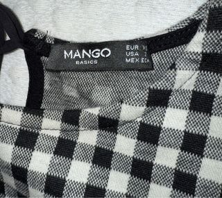 Vestido cuadros vichy Mango