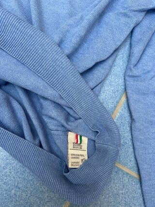 Maglione Lana Made in Italy Blu Taglia 52 (ITA)