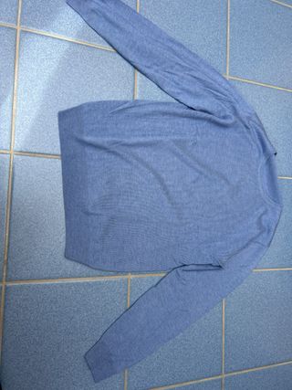 Maglione Lana Made in Italy Blu Taglia 52 (ITA)