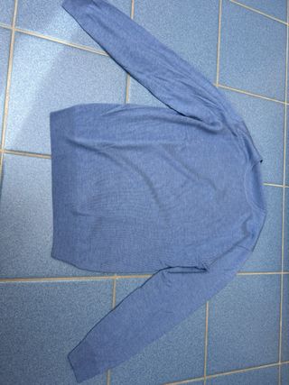 Maglione Lana Made in Italy Blu Taglia 52 (ITA)