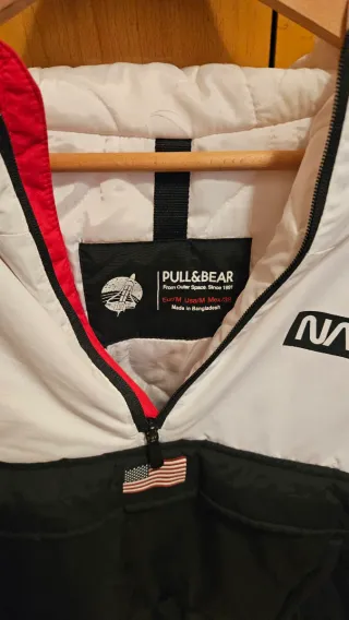 Chaqueta Canguro NASA Blanca y Negra