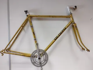 Cuadro de bici de carretera dorado OLIMPO TALLA 52