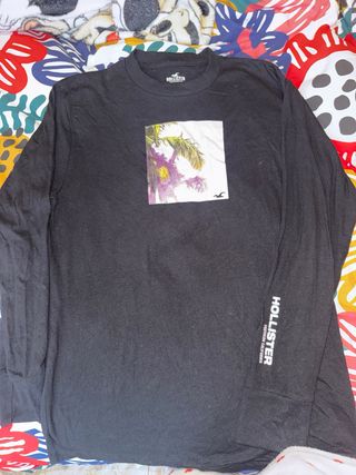 Camiseta Hollister Manga Larga Talla M