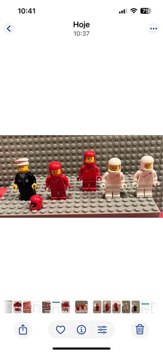 Lego Lote 7 Bonecos Espaciais e Policiais