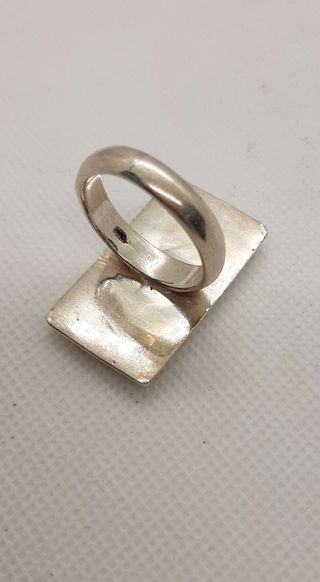 Anello rettangolare madreperla argento