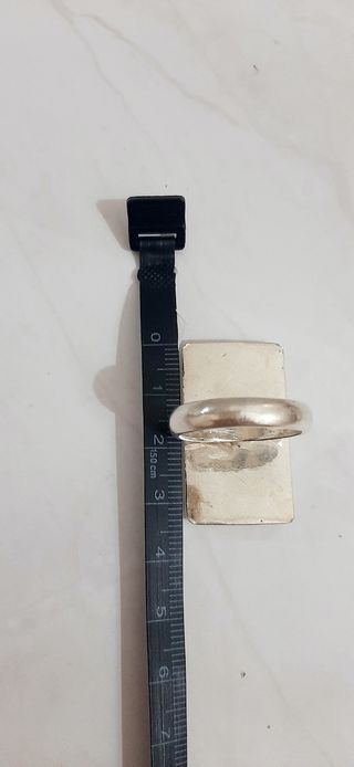 Anello rettangolare madreperla argento