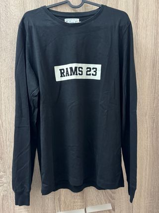 Camiseta Negra Manga Larga Rams 23