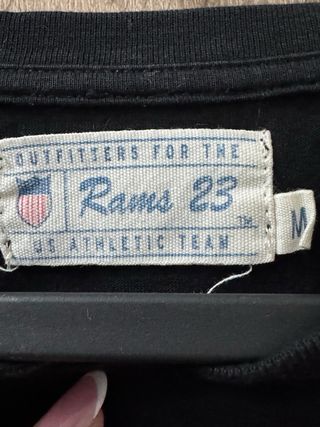 Camiseta Negra Manga Larga Rams 23