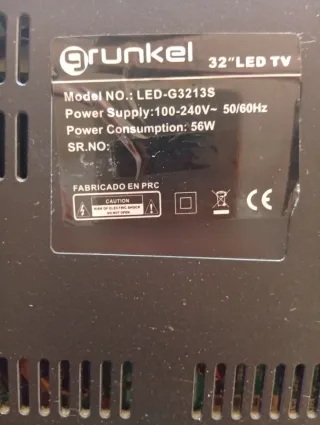 Televisión Grunkel 32 No Smart TV