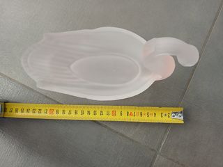 Coppa Svuotatasche Cigno Vetro Satinato