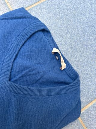 Maglione Lana Cachemire Blu Cavalieri Uomo