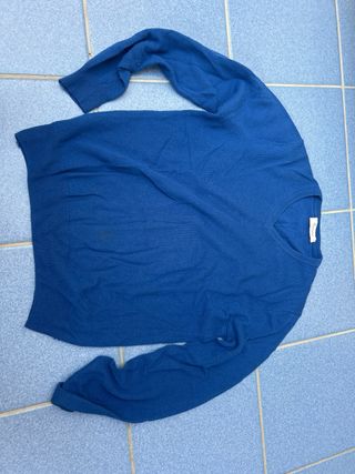 Maglione Lana Cachemire Blu Cavalieri Uomo