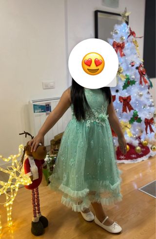 Vestido fiesta verde talla 8/9 años, puede probar