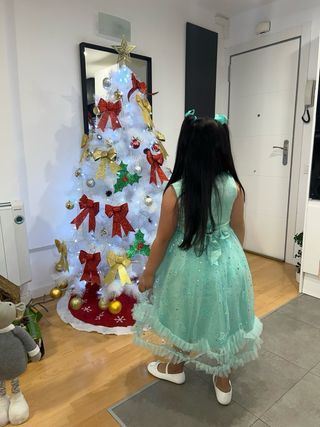 Vestido fiesta verde talla 8/9 años, puede probar