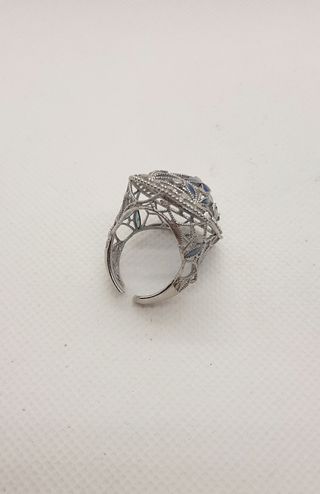 Anello Argento con Smalto Blu