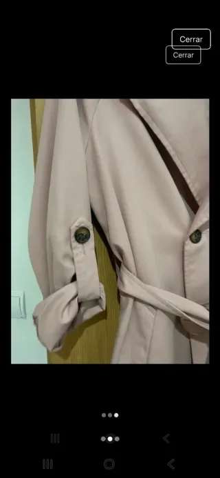 Gabardina Stradivarius Rosa Palo Talla S